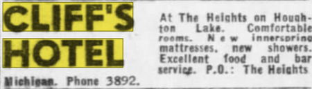 Cliffs Hotel (Heights Inn) - 1940S Ad (newer photo)